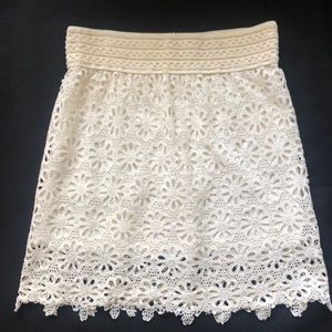All Jazzed Up Cream Mini Skirt